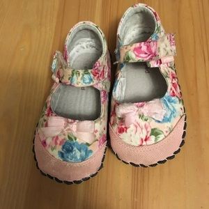 Pediped pink floral shoes